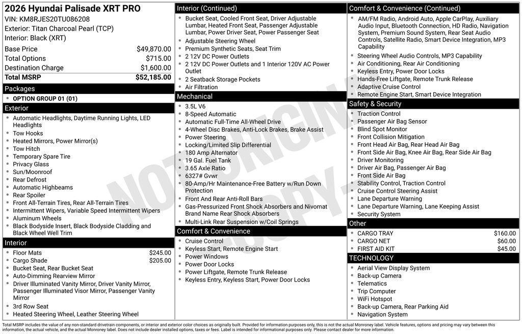 new 2026 Hyundai Palisade car, priced at $48,646