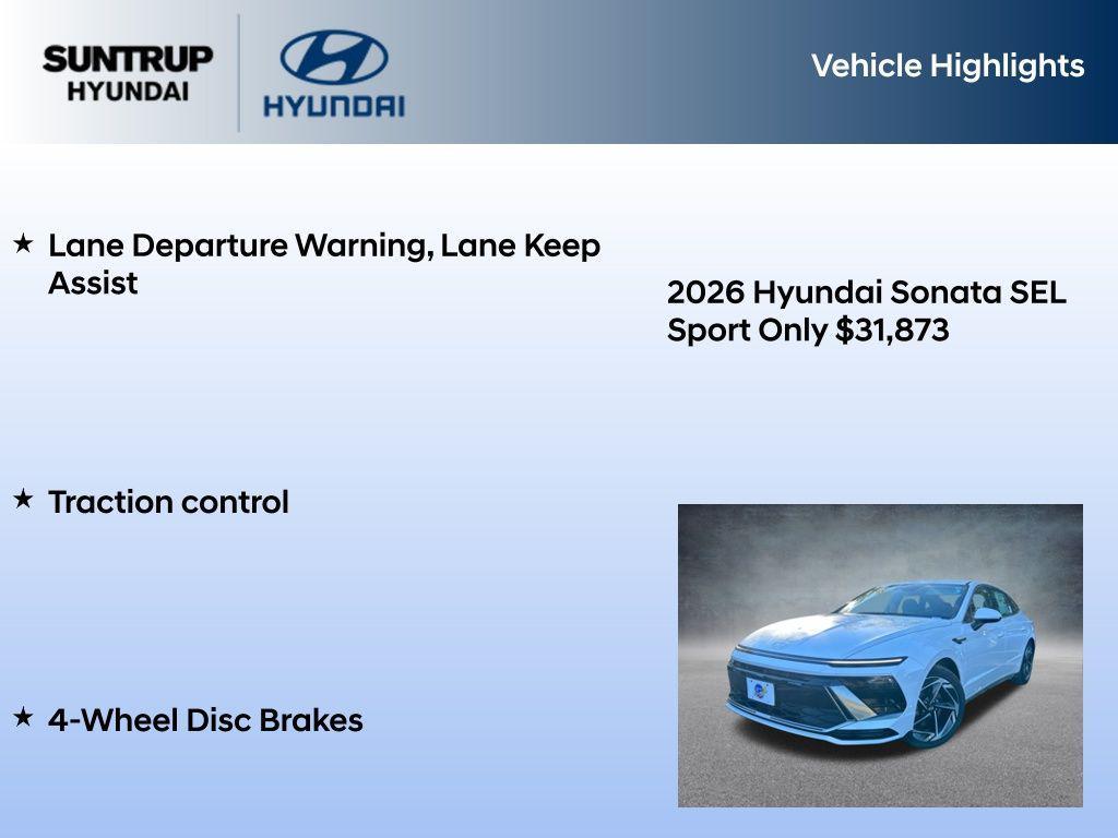 new 2026 Hyundai Sonata car, priced at $31,873