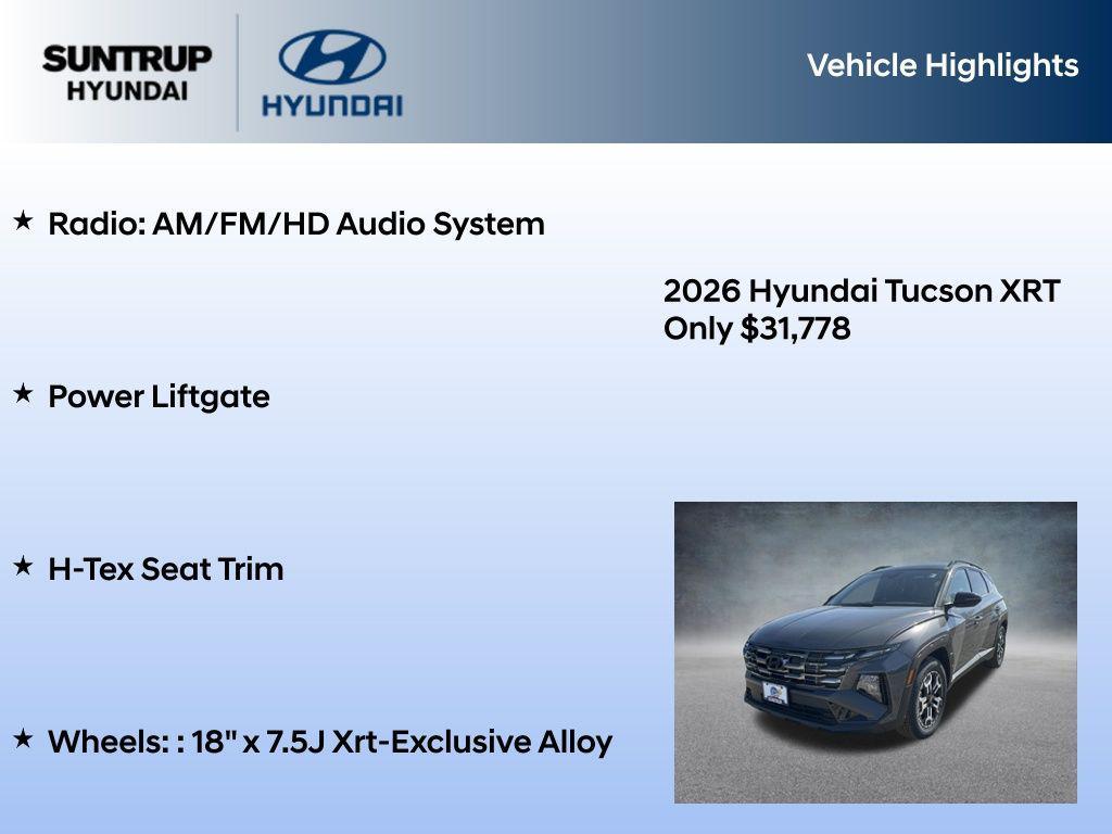 new 2026 Hyundai Tucson car, priced at $31,778