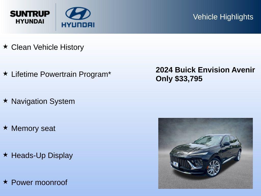 used 2024 Buick Envision car, priced at $33,555