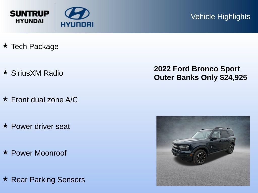 used 2022 Ford Bronco Sport car, priced at $24,475