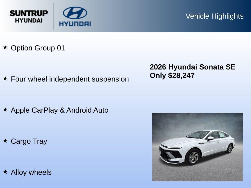 used 2026 Hyundai Sonata car, priced at $28,247