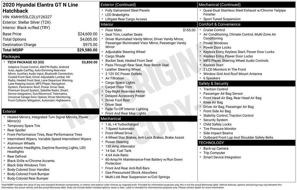 used 2020 Hyundai Elantra GT car, priced at $13,995