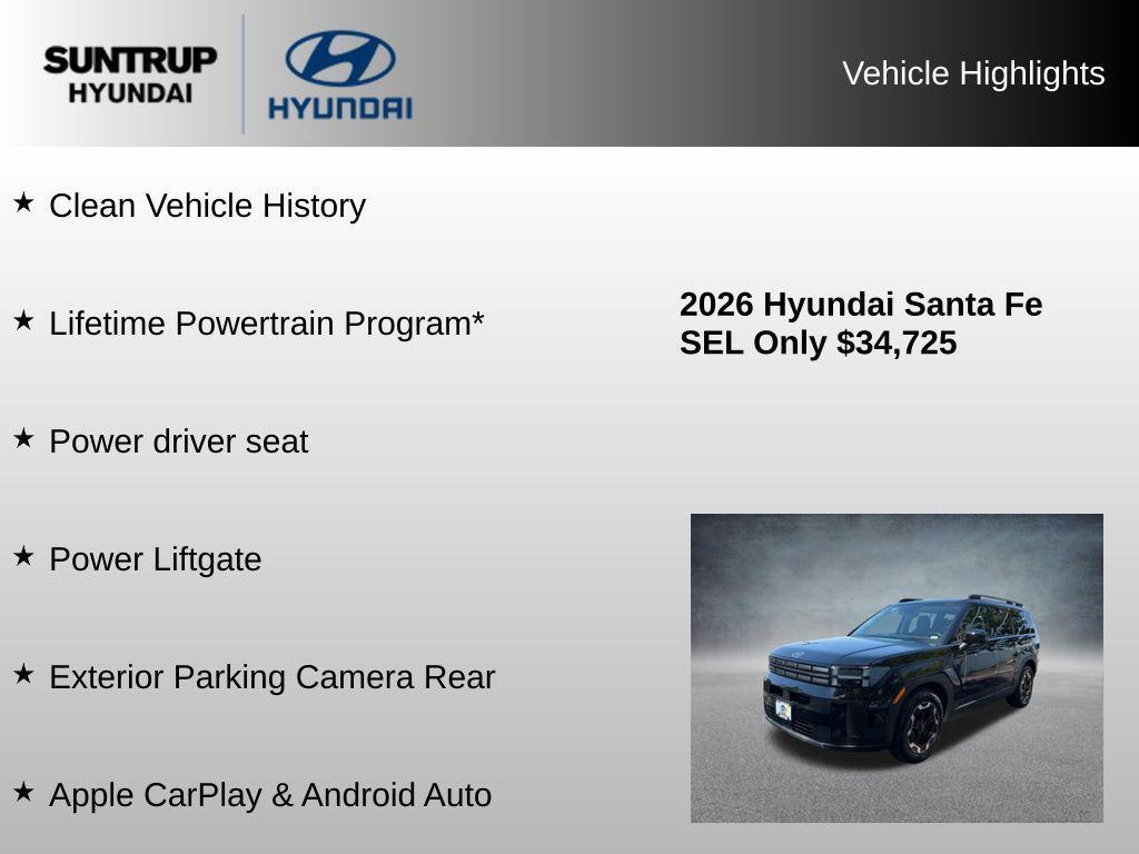 used 2026 Hyundai Santa Fe car, priced at $34,725