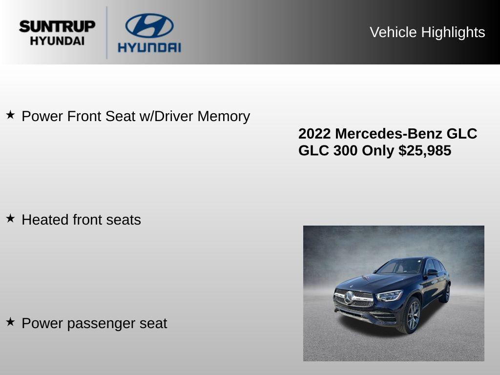 used 2022 Mercedes-Benz GLC 300 car, priced at $25,985