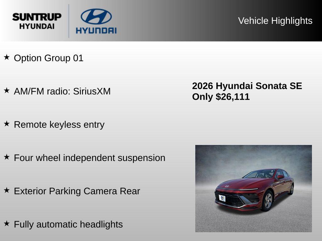 used 2026 Hyundai Sonata car, priced at $26,111