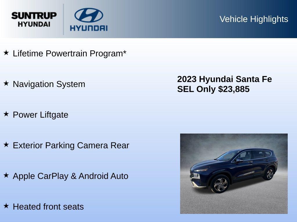 used 2023 Hyundai Santa Fe car, priced at $23,885