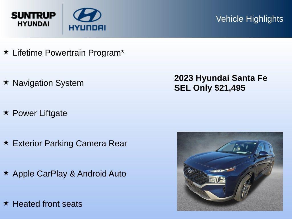 used 2023 Hyundai Santa Fe car, priced at $21,495