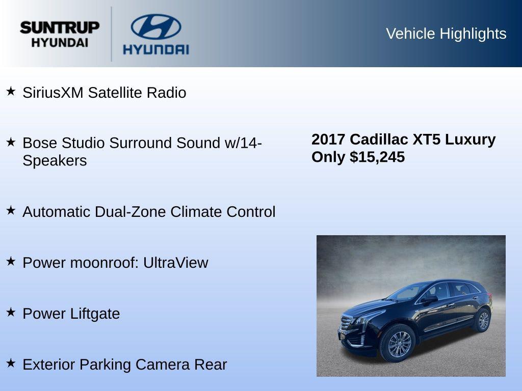 used 2017 Cadillac XT5 car, priced at $15,245