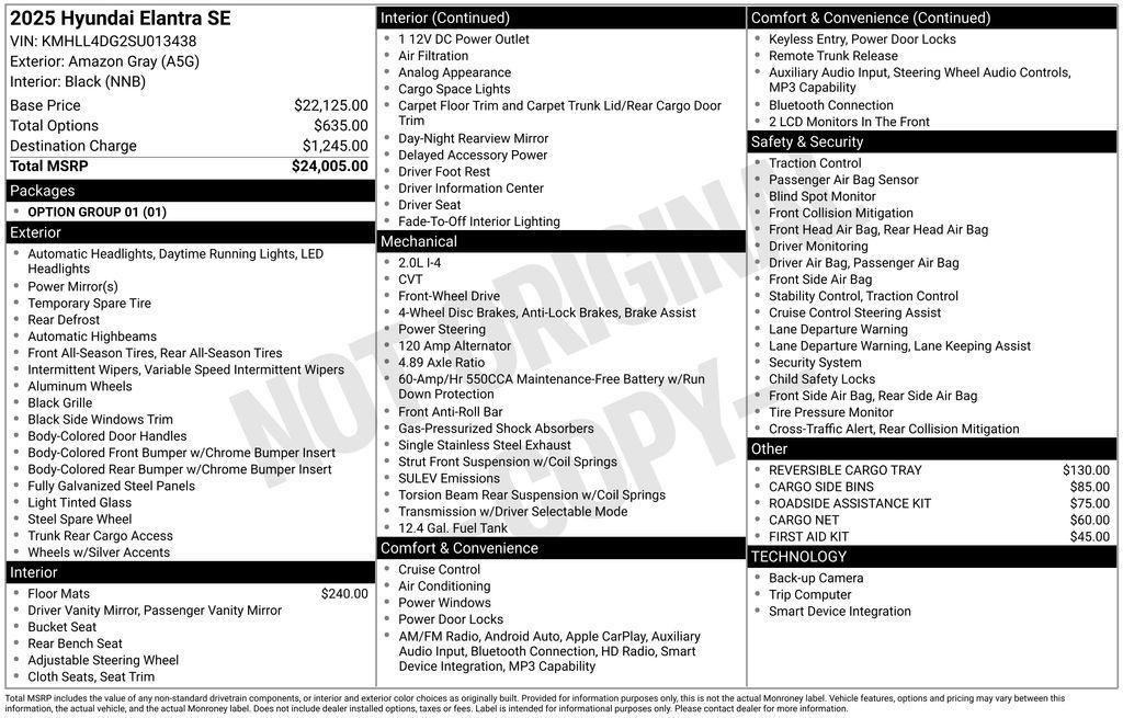 used 2025 Hyundai Elantra car, priced at $22,391