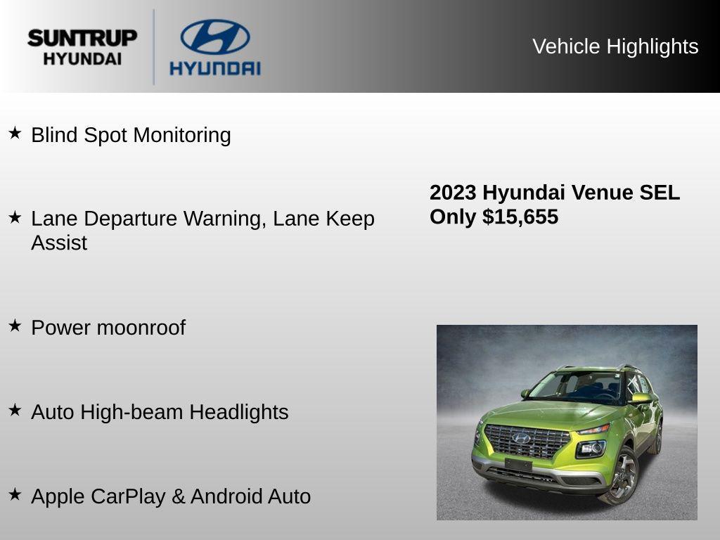 used 2023 Hyundai Venue car, priced at $15,655