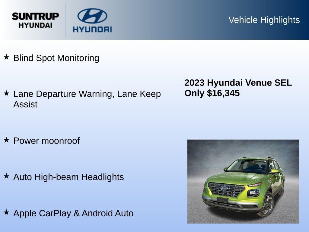 used 2023 Hyundai Venue car, priced at $16,345