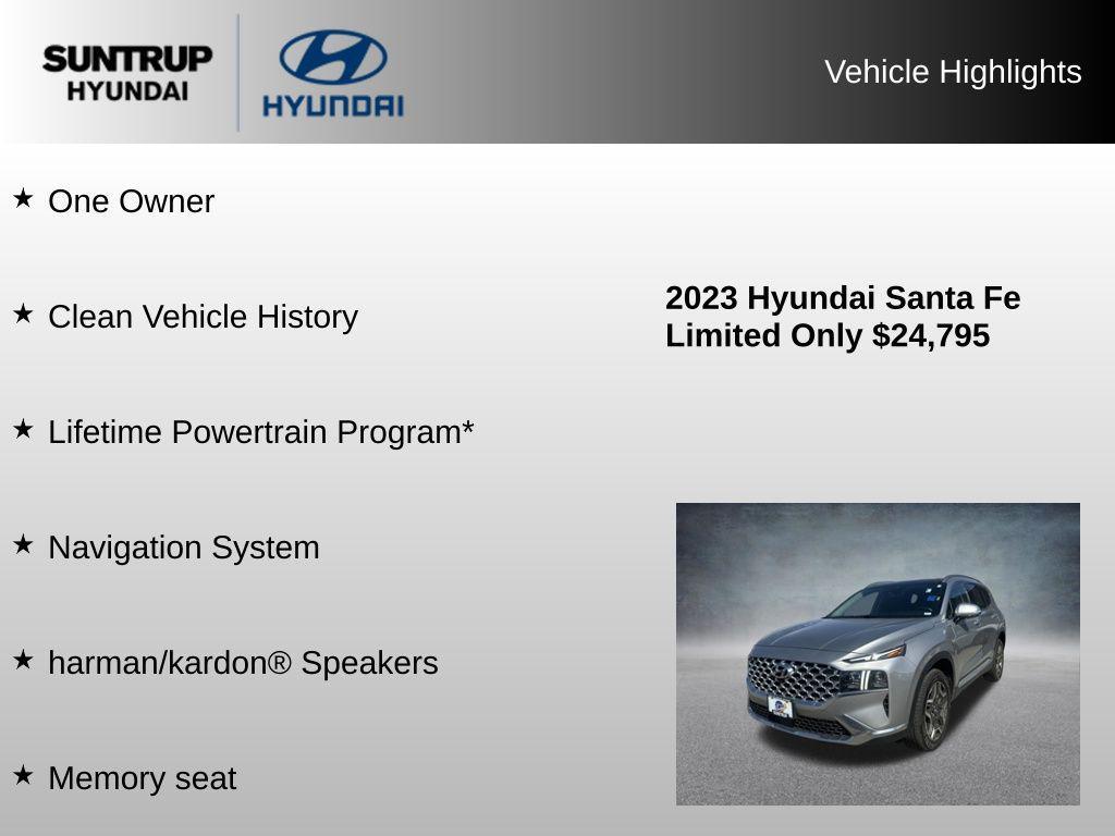 used 2023 Hyundai Santa Fe car, priced at $24,795