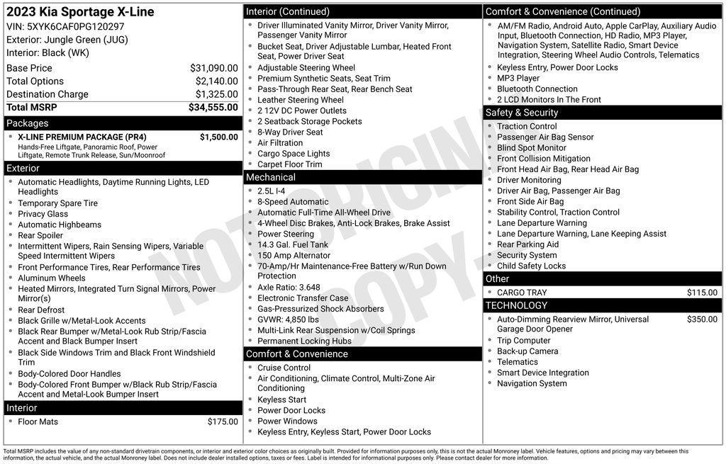 used 2023 Kia Sportage car, priced at $25,675