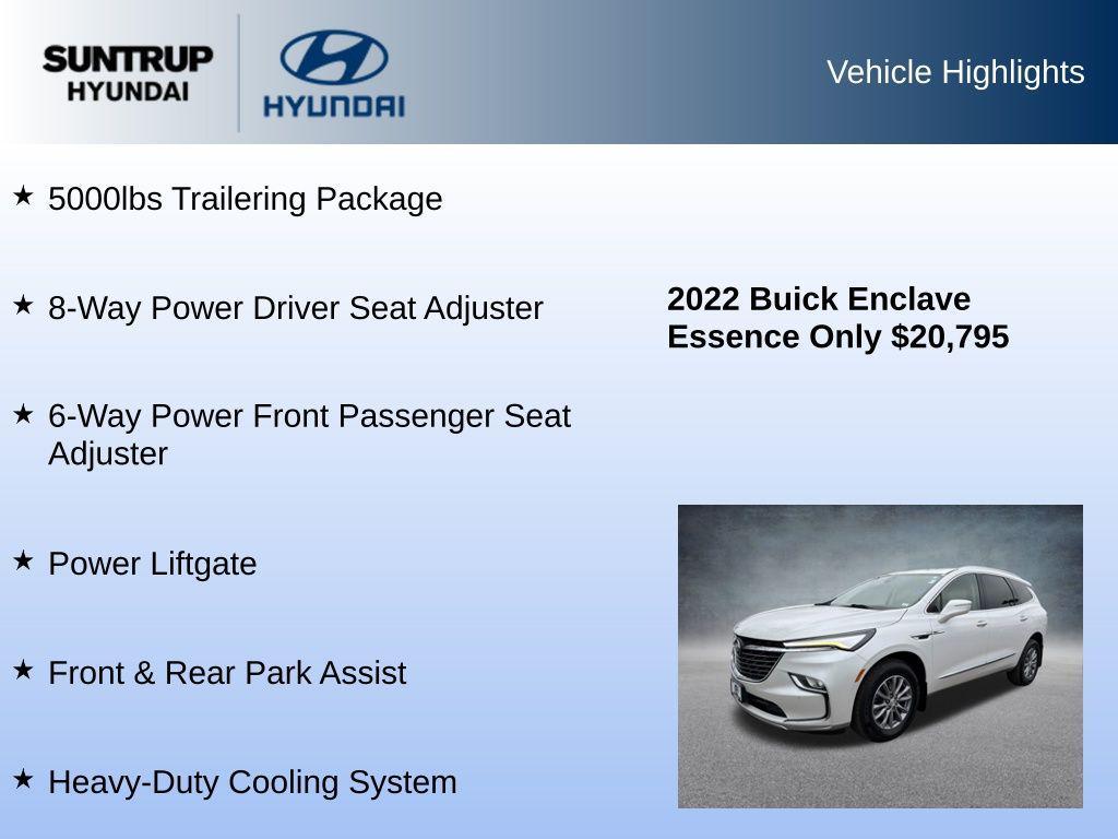 used 2022 Buick Enclave car, priced at $20,795