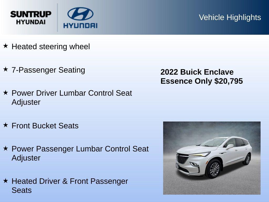 used 2022 Buick Enclave car, priced at $20,795