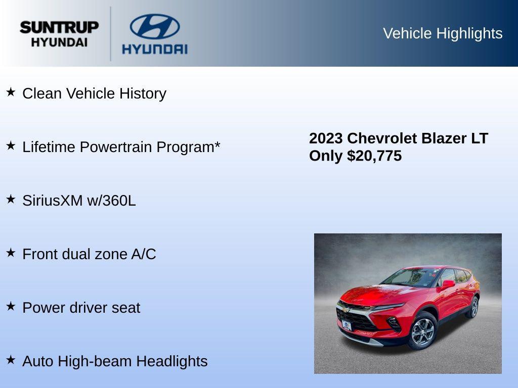 used 2023 Chevrolet Blazer car, priced at $20,775