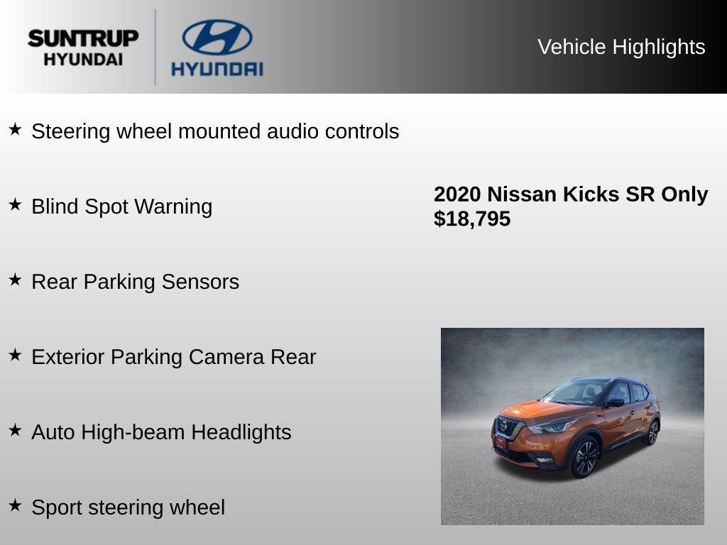 used 2020 Nissan Kicks car, priced at $18,795