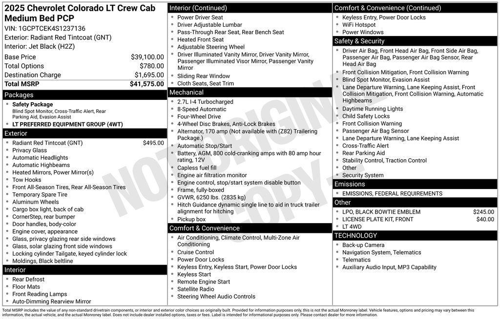 used 2025 Chevrolet Colorado car, priced at $36,995