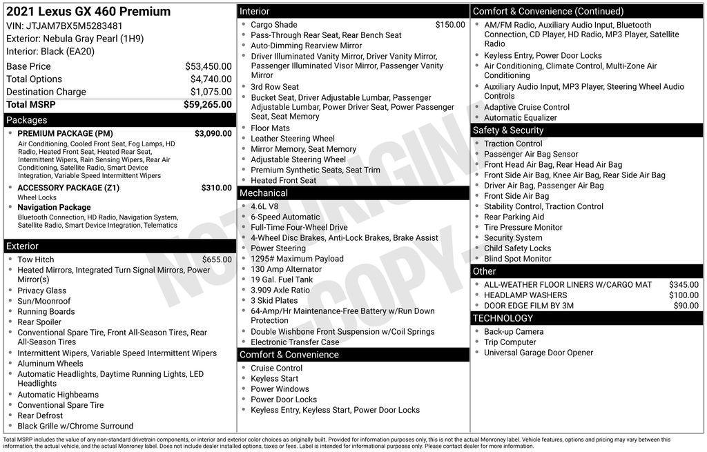 used 2021 Lexus GX 460 car, priced at $37,995