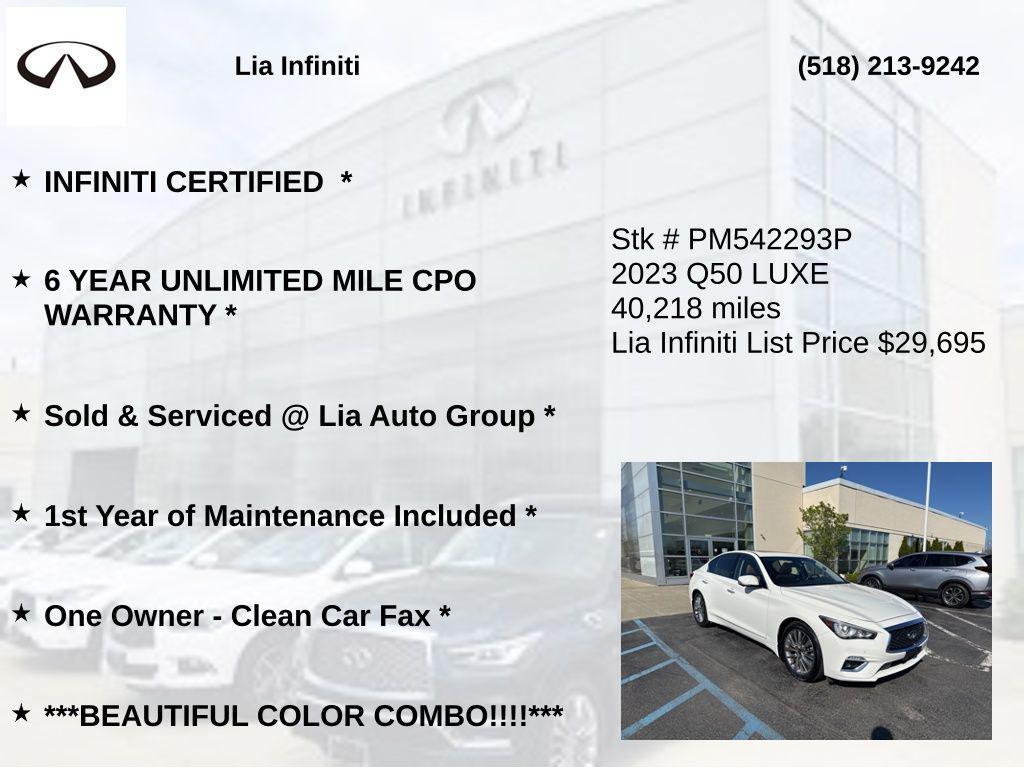 used 2023 INFINITI Q50 car, priced at $29,870