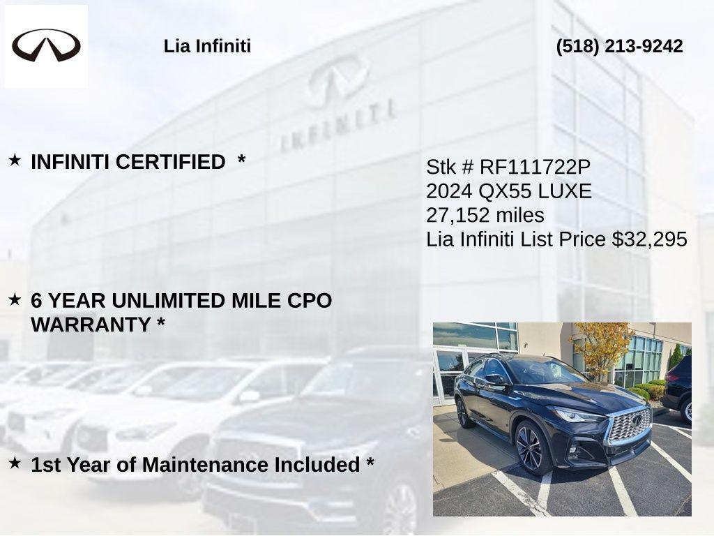 used 2024 INFINITI QX55 car, priced at $32,295