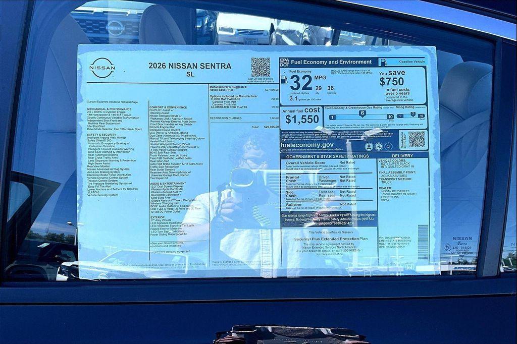 new 2026 Nissan Sentra car, priced at $27,045