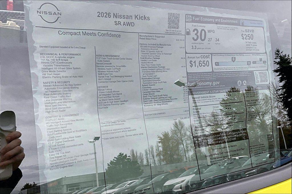 new 2026 Nissan Kicks car, priced at $32,511