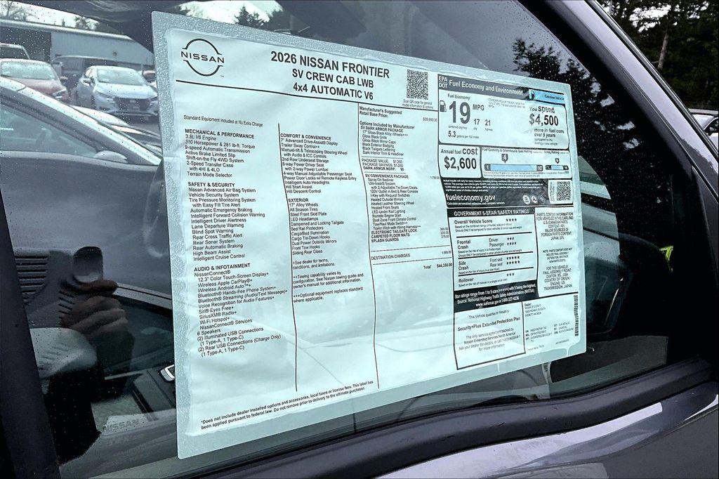 new 2026 Nissan Frontier car, priced at $41,117