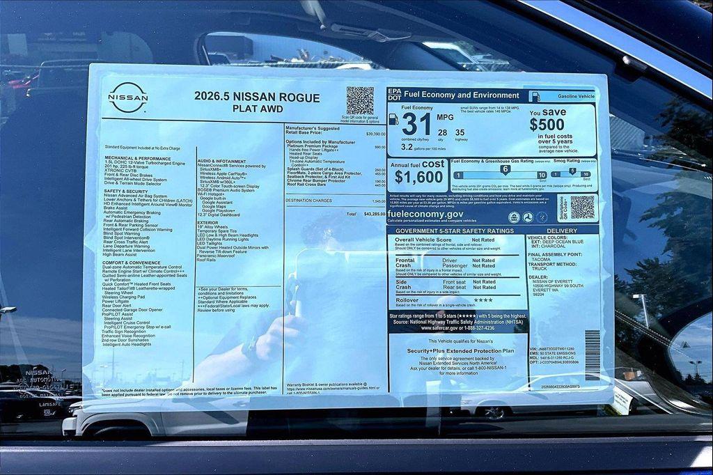 new 2026 Nissan Rogue car, priced at $36,493
