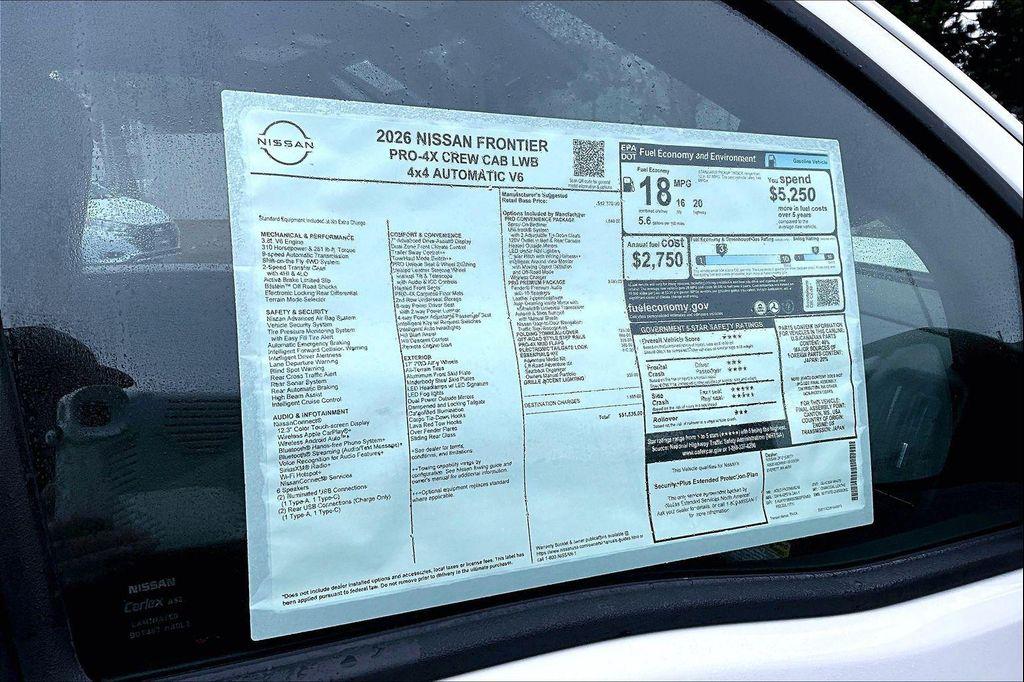 new 2026 Nissan Frontier car, priced at $46,189