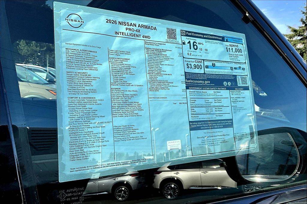 new 2026 Nissan Armada car, priced at $77,329