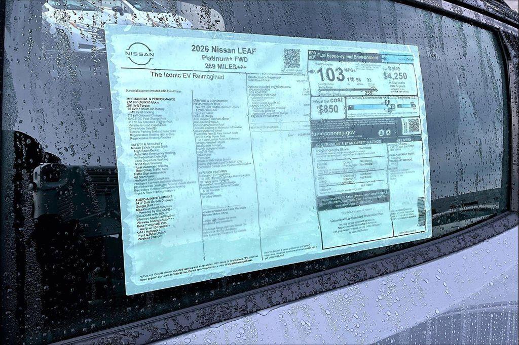 new 2026 Nissan Leaf car, priced at $41,312