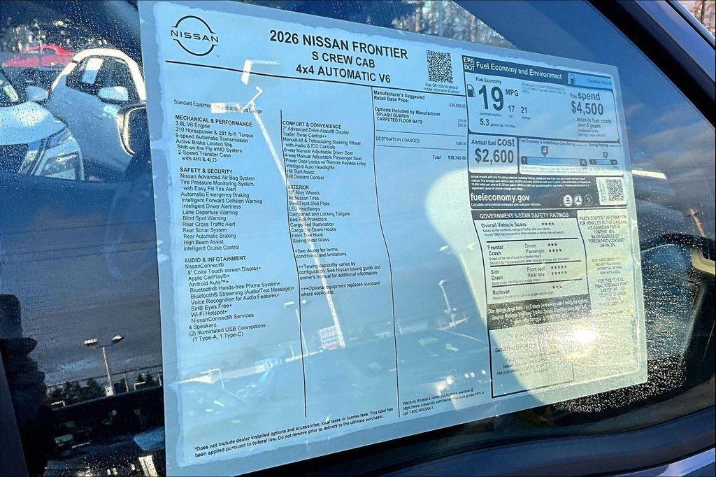 new 2026 Nissan Frontier car, priced at $34,734