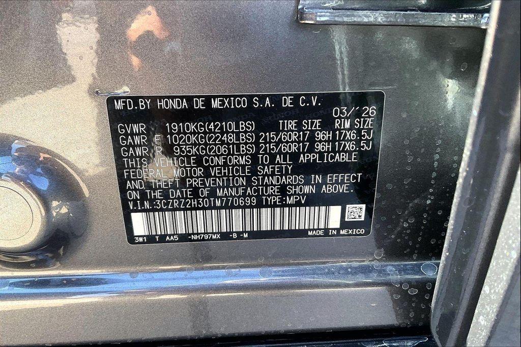 new 2026 Honda HR-V car, priced at $28,442