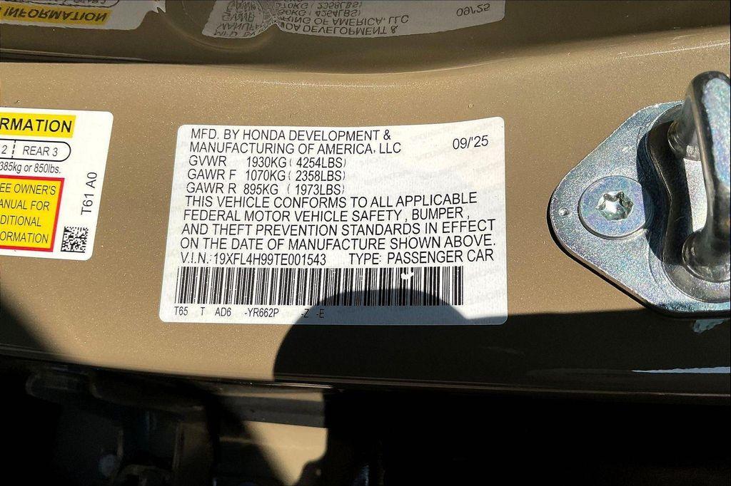 new 2026 Honda Civic Hybrid car, priced at $34,345