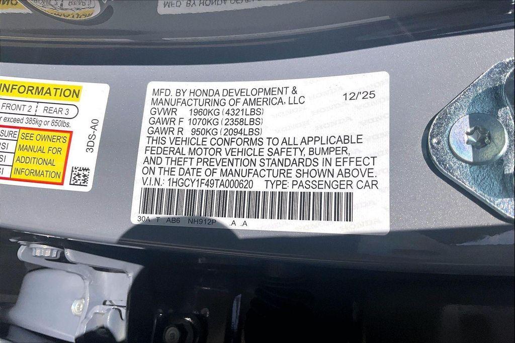 new 2026 Honda Accord car, priced at $31,545