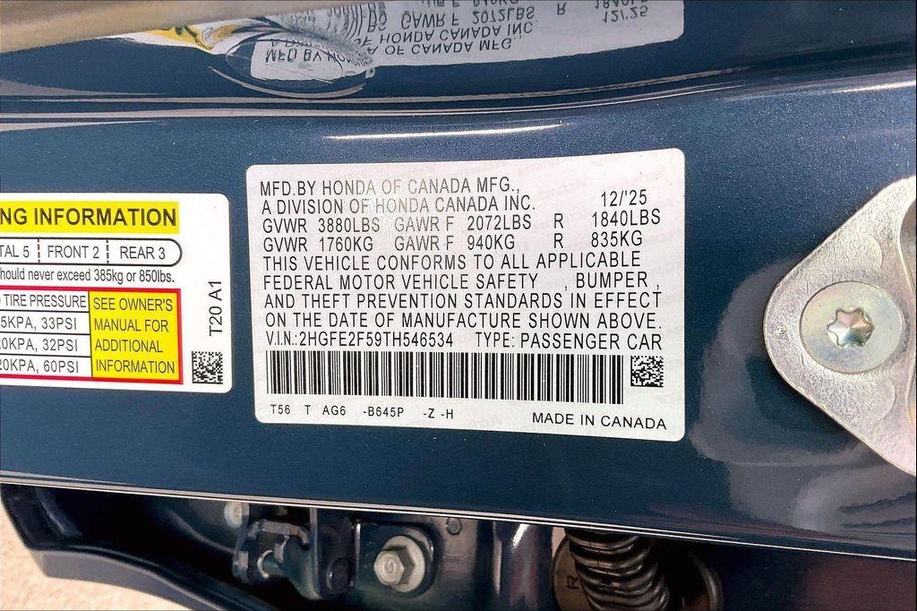 new 2026 Honda Civic car, priced at $27,177