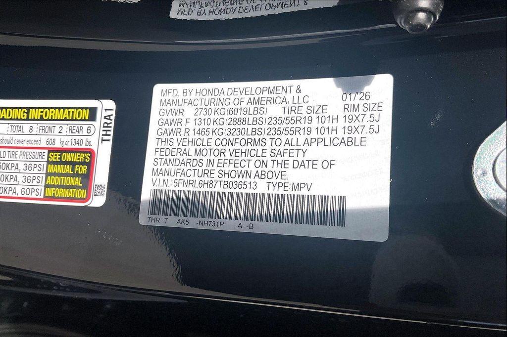 new 2026 Honda Odyssey car, priced at $46,171