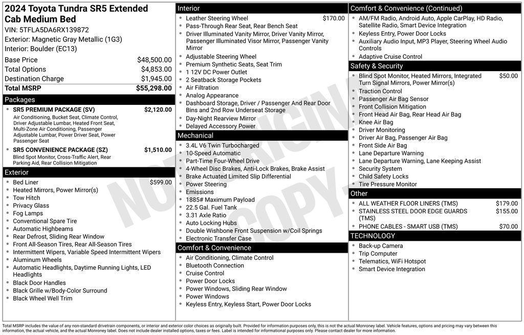 used 2024 Toyota Tundra car, priced at $42,998