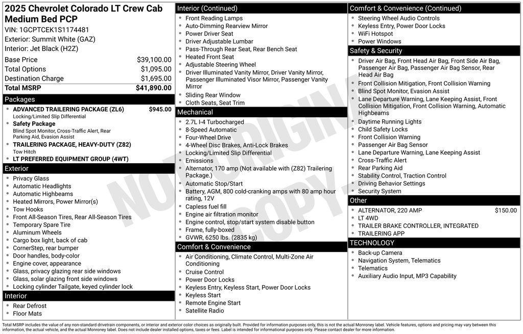 used 2025 Chevrolet Colorado car, priced at $34,996