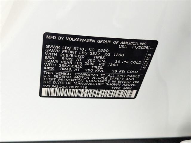 new 2026 Volkswagen Atlas car, priced at $44,149