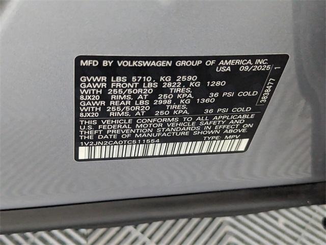 new 2026 Volkswagen Atlas car, priced at $43,712