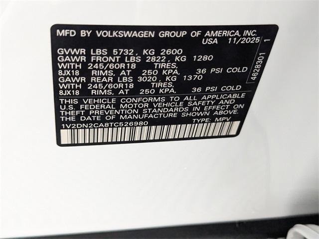 new 2026 Volkswagen Atlas car, priced at $37,883