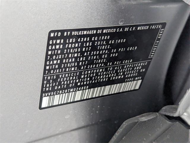 new 2026 Volkswagen Taos car, priced at $27,177