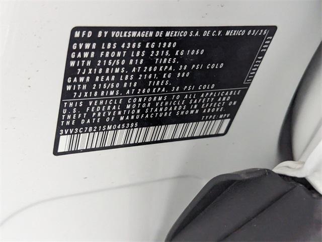 new 2025 Volkswagen Taos car, priced at $26,170