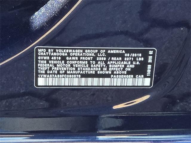 used 2015 Volkswagen Passat car, priced at $12,887