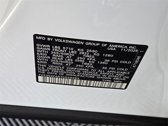 new 2026 Volkswagen Atlas car, priced at $44,340