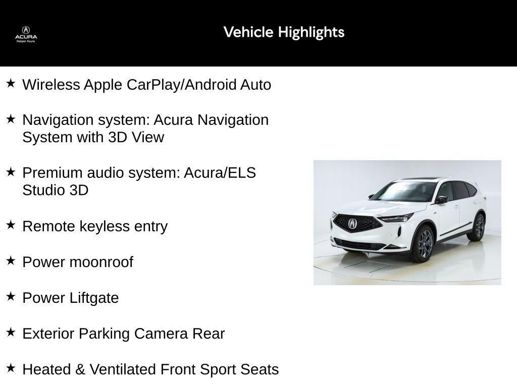 used 2023 Acura MDX car, priced at $43,597