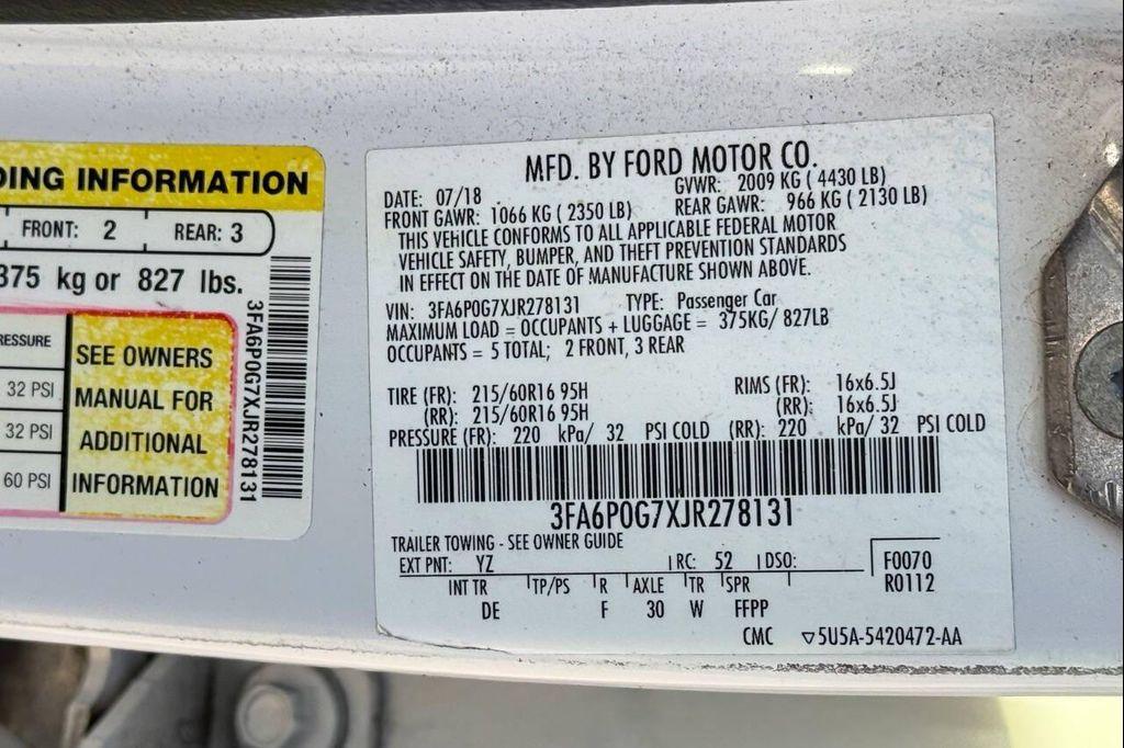 used 2018 Ford Fusion car, priced at $13,797